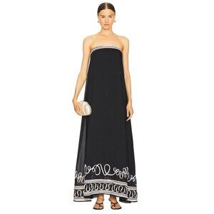 The Wolf Gang Casella Maxi Dress in Noir Small New Womens Gown